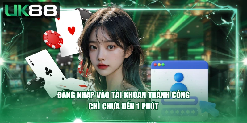 Đăng nhập vào tài khoản thành công chỉ chưa đến 1 phút